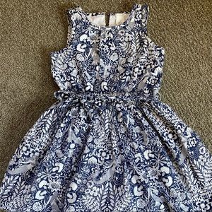 Crew Cuts Size 6 Navy and White Dress